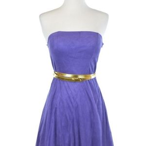 Strapless Velvet Purple Dress Size Large